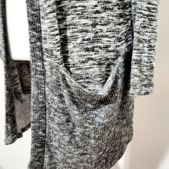 Soft Surroundings‎ Cardigan Sz XS Pockets Stretch Comfort Gray Marled Open Front - Picture 3 of 11